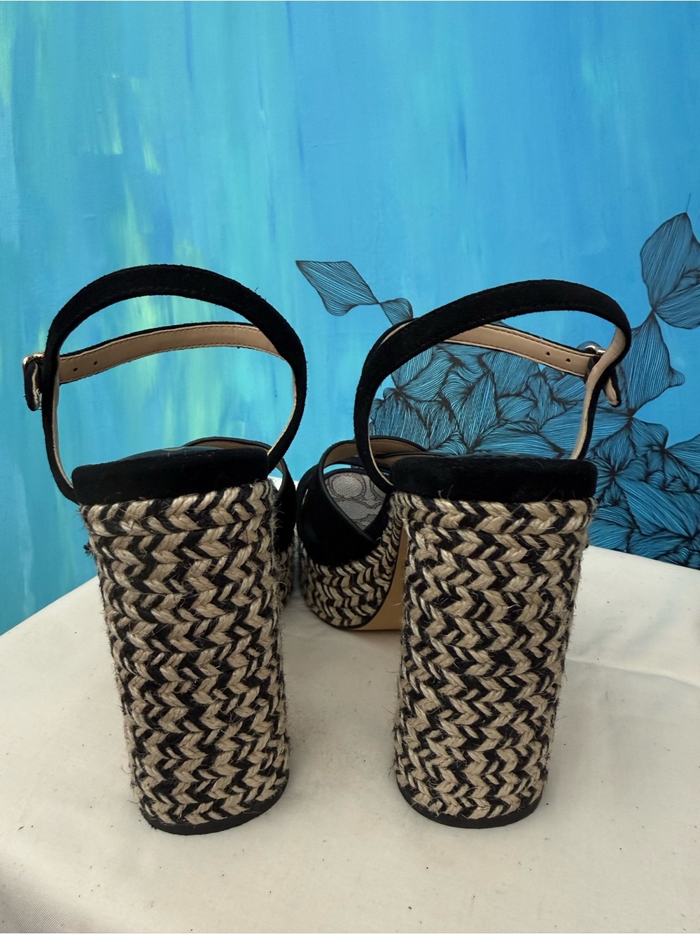 Coach ‘Talina’ Black Suede Platform Espadrille - Picture 4 of 6